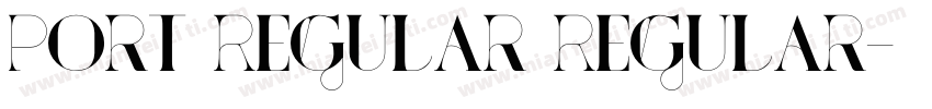 Port Regular Regular字体转换